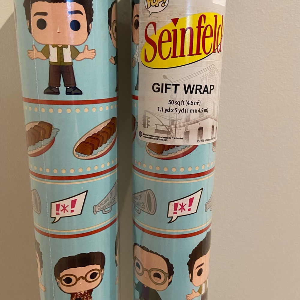 Funko POP SEINFELD Festivus wrapping paper.